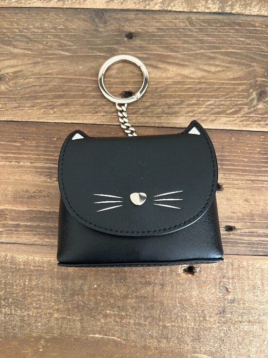 Kate Spade Handbags - Kate Spade Coin Purse Key Charm Cat Black Leather
